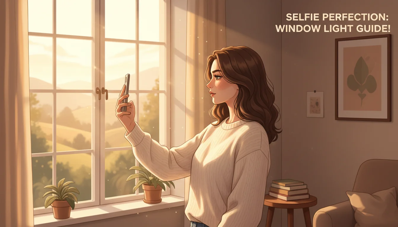 Person standing near a window with natural light for the perfect selfie