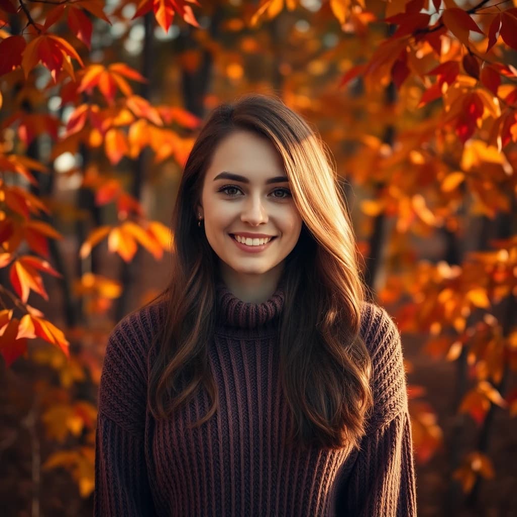 AI generated autumn seasonal photo - SelfAI photo studio